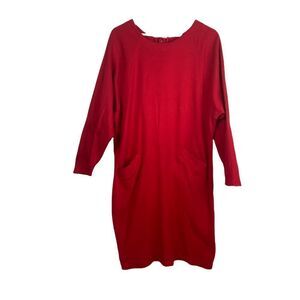 Brooks Brothers Vintage Button-Back Red Dress size Medium
